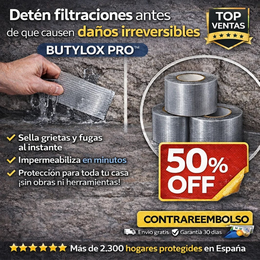 Detén Filtraciones Antes De Que Causen Daños Irreversibles en un Segundo - Butylox Pro™